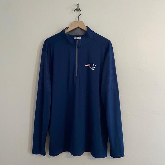 NFL Team Apparel Patriots Quarter Zip SIZE XXL - Picture 2 of 6